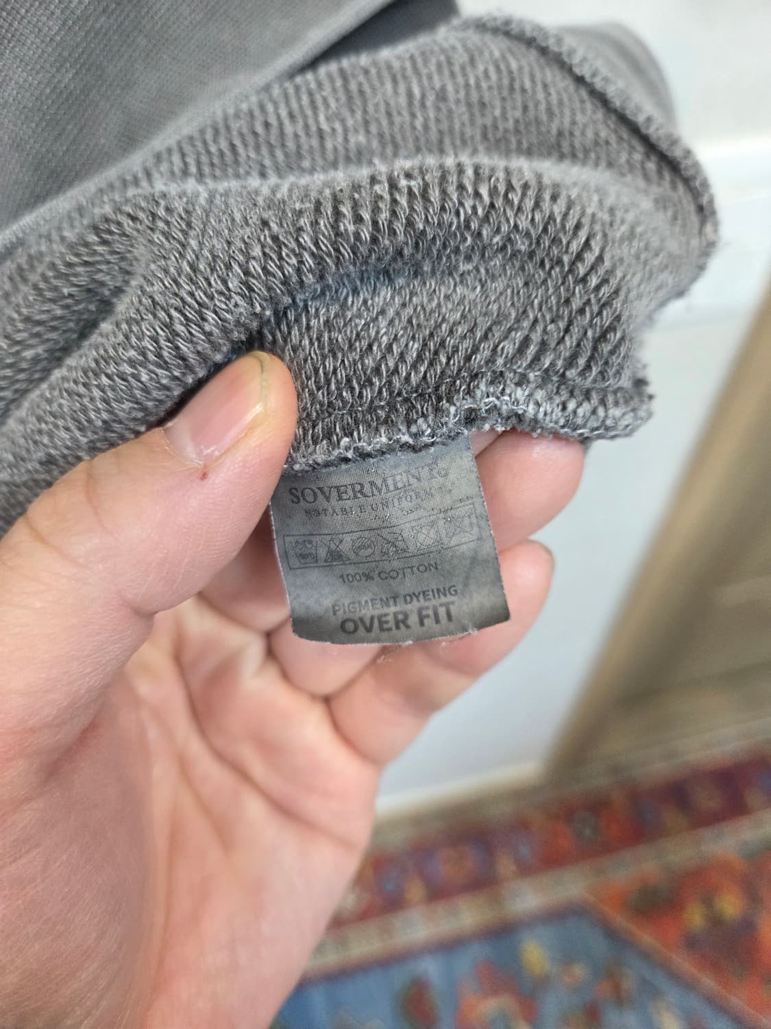 소버먼트 피그먼트 오버핏 맨투맨 xl 상품이미지4