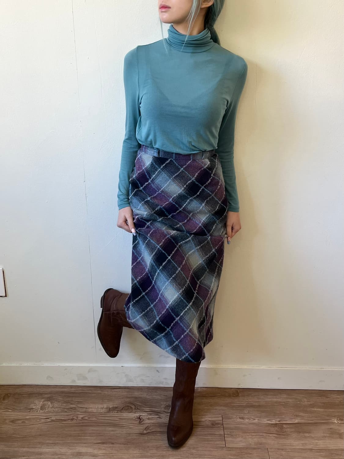 Aloe 스카이블루 터틀넥 상품이미지5