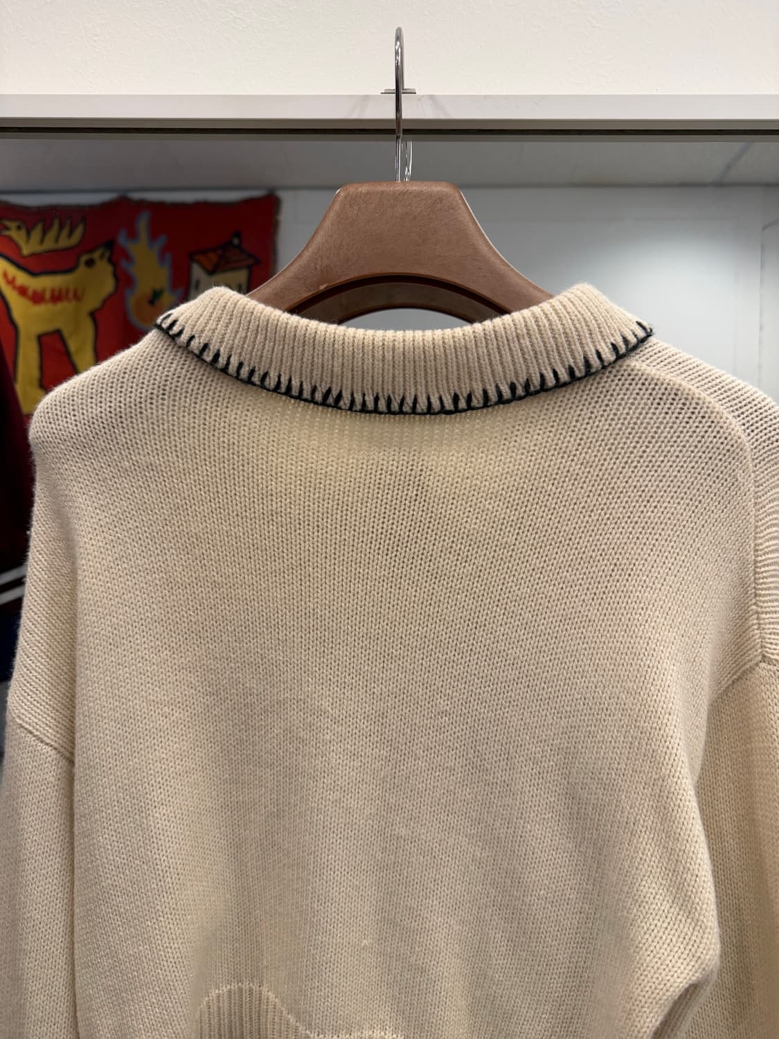 Vtg 빈티지 스티치 카라 가디건 상품이미지6