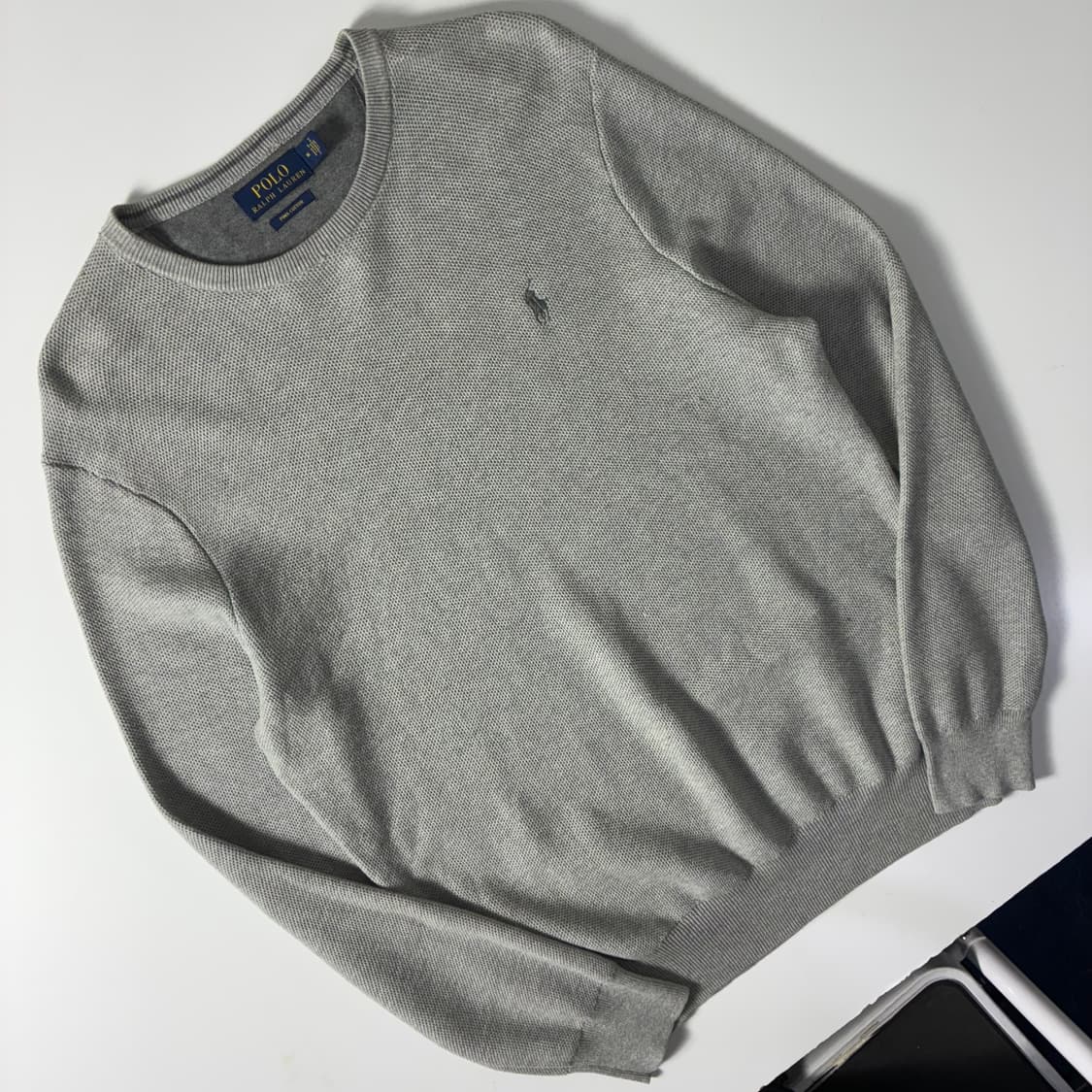 Polo  폴로 랄프로렌 자수 피마코튼 그레이 니트  상품이미지2