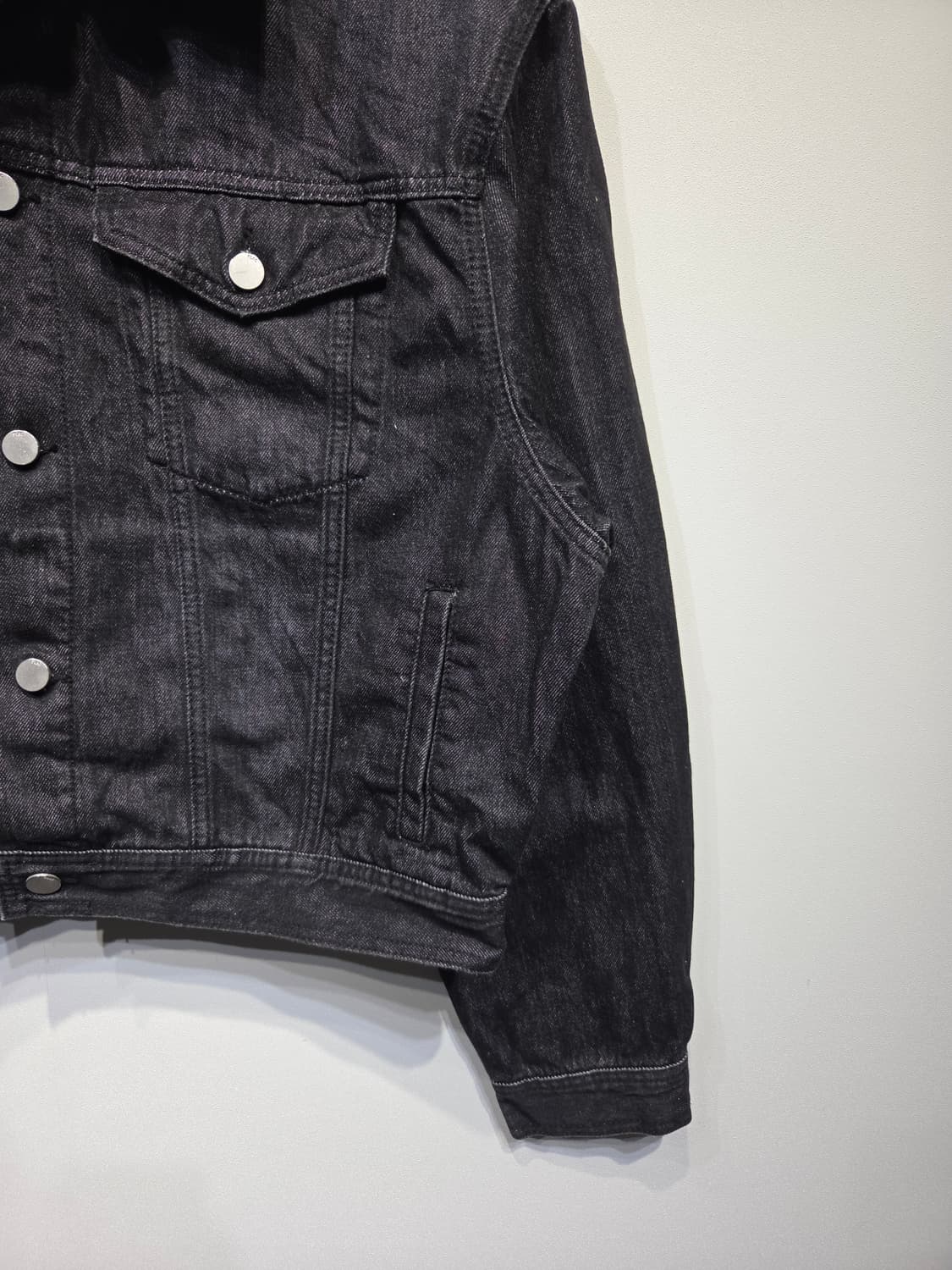 PLAC 플랙 오버핏 흑청 데님 자켓 상품이미지5