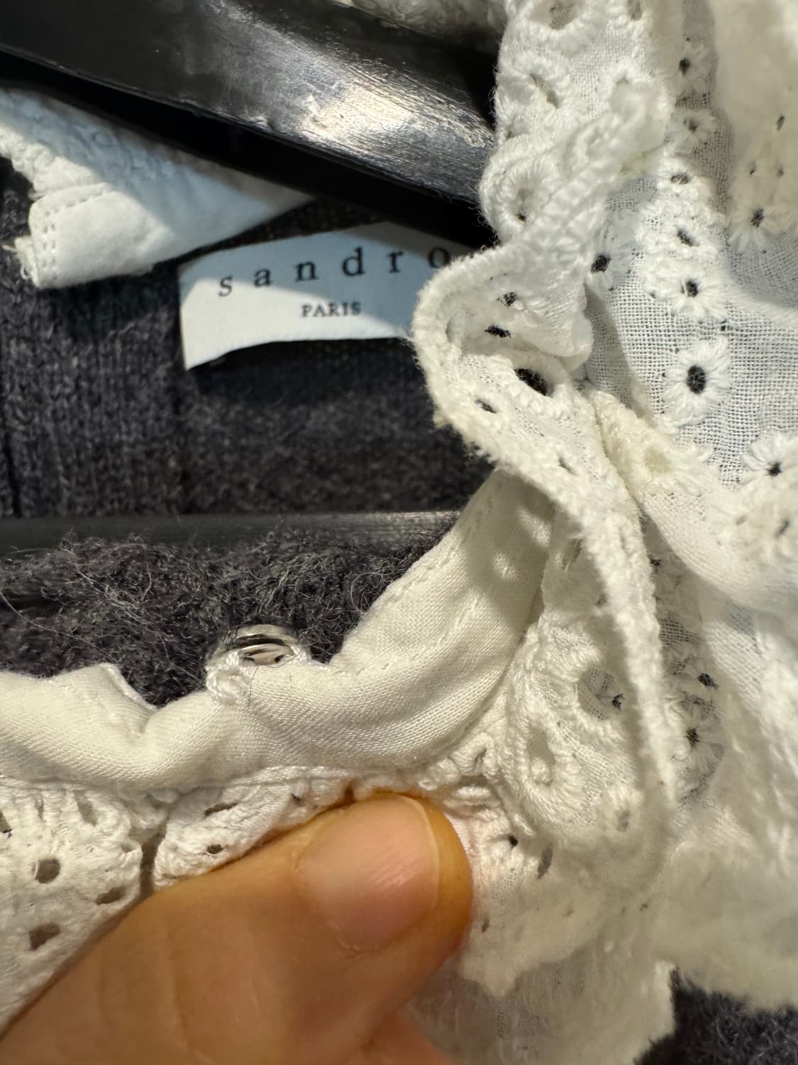 산드로 그레이 엘리어트 칼라 울 원피스 상품이미지6