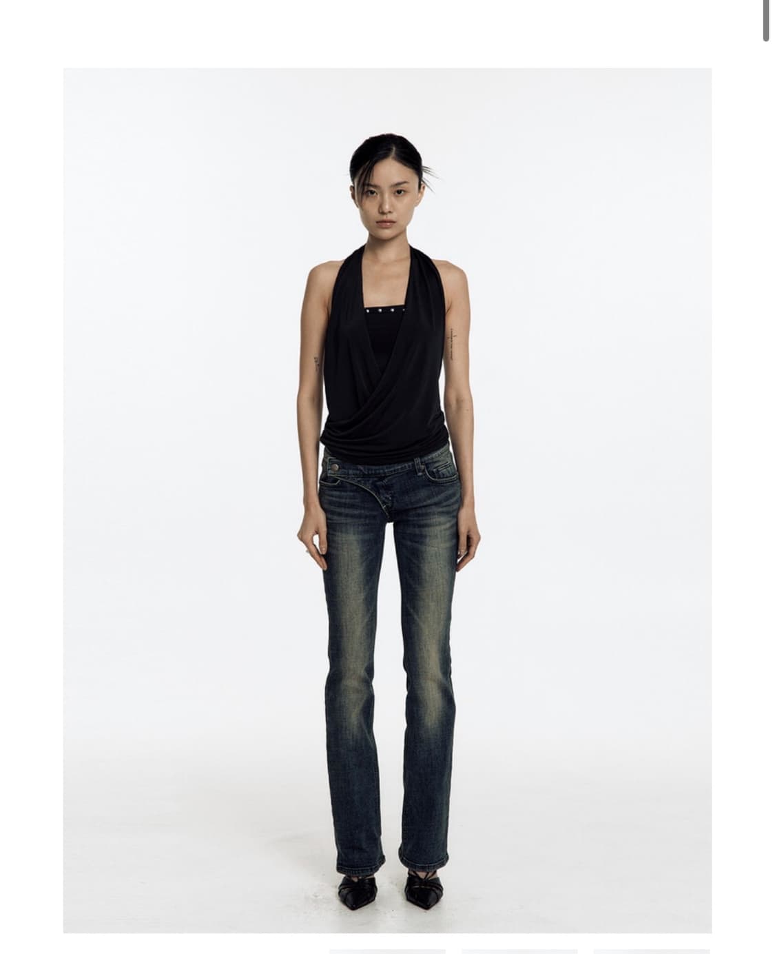 카시코 로우라이즈 부츠컷 데님팬츠 상품이미지5