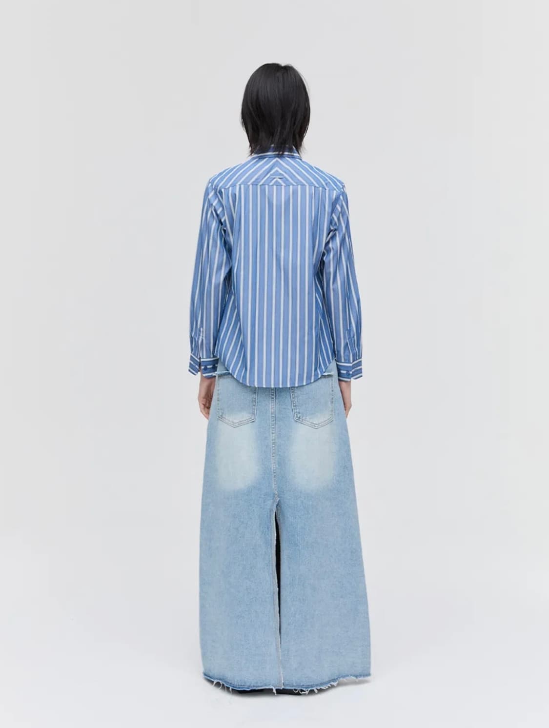 BUTTON SPRITE SHIRT, NAVY 상품이미지2