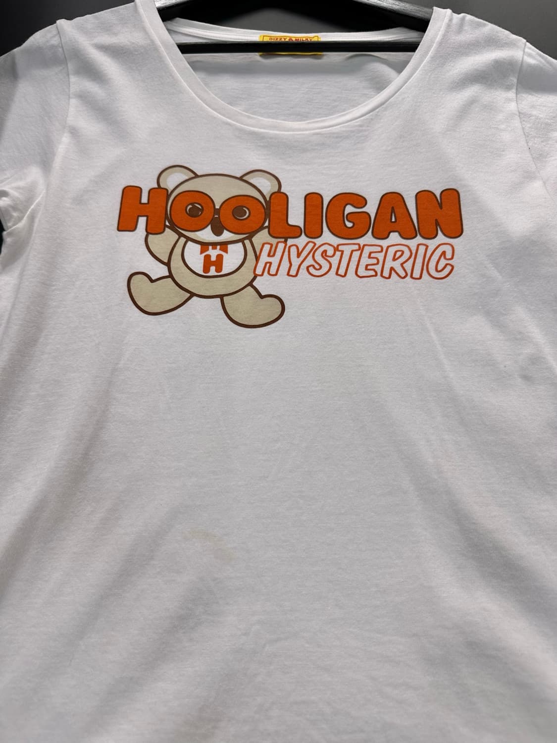히스테릭글래머 Dizzy&Milky퍽베어 Hooligan 반팔티 상품이미지5