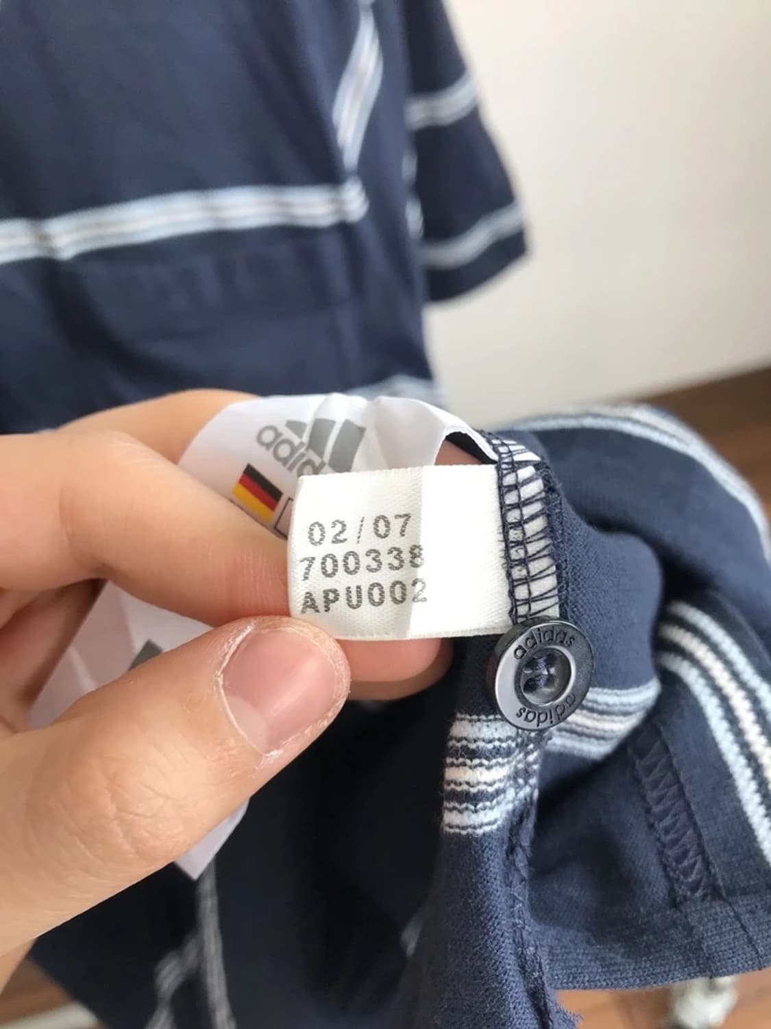 Adidas Navy Stripe Polo Shirt Classic 상품이미지9