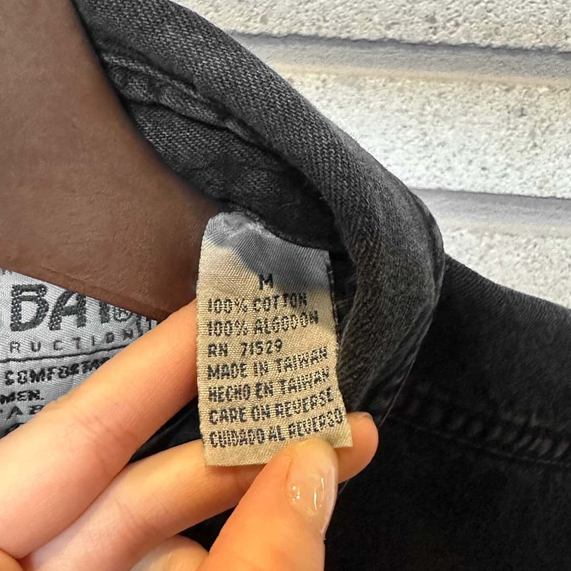 USA VINTAGE 데님 셔츠 투포켓 컬러 스티치 디테일 흑청 상품이미지7