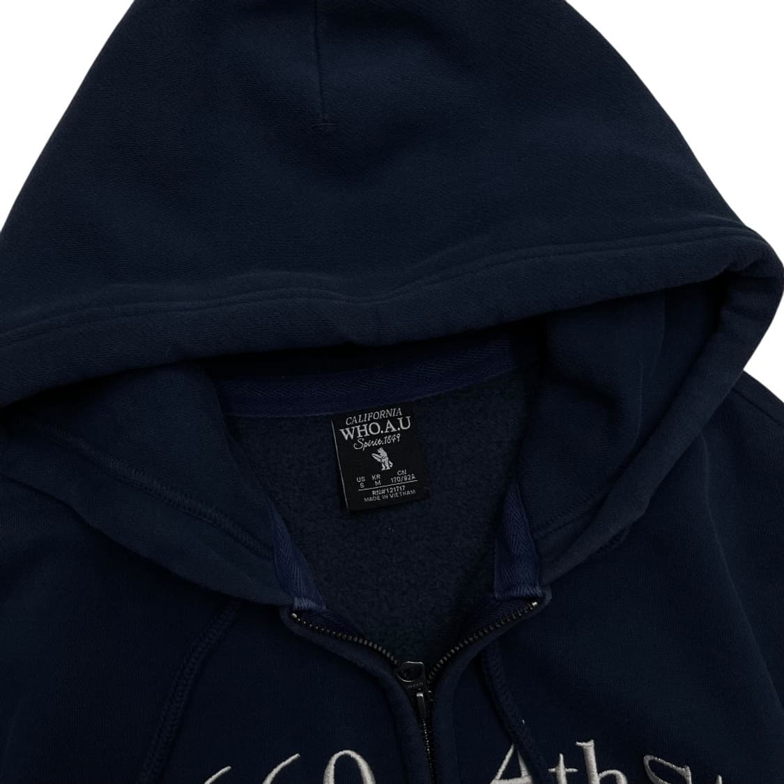 후아유 센터로고 네이비 후드집업 M 상품이미지5