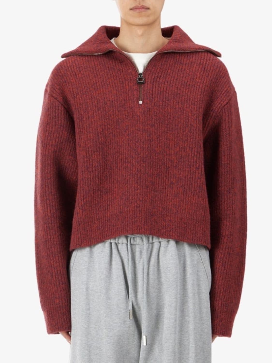 우영미 하프 니트 집업 사이즈 44 상품이미지1