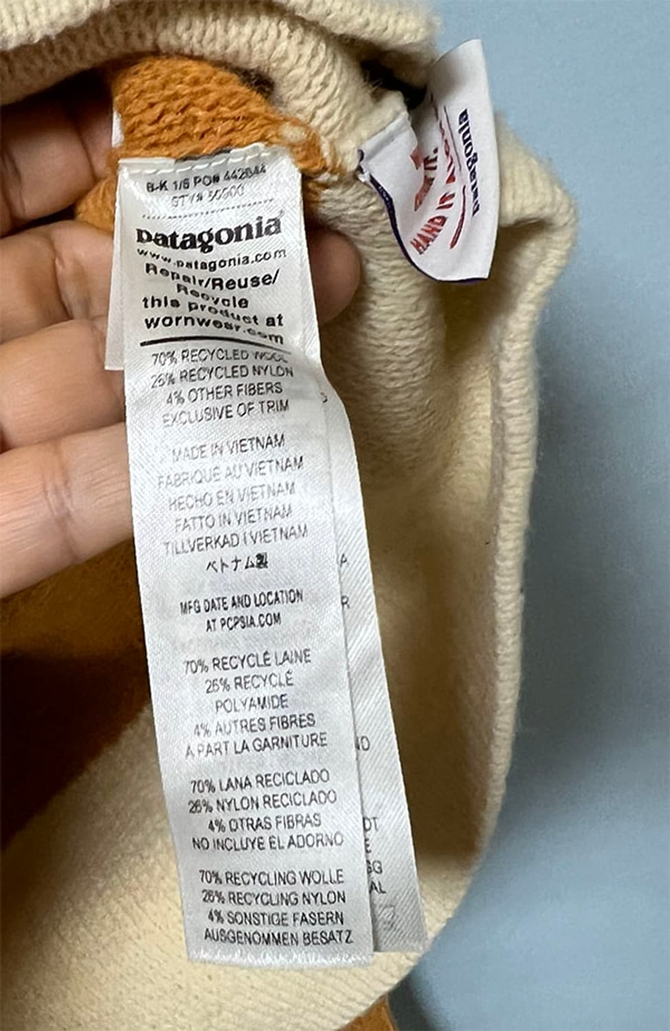 파타고니아 리사이클드 울 럭비 니트 남녀공용 오버핏 M 95 상품이미지5