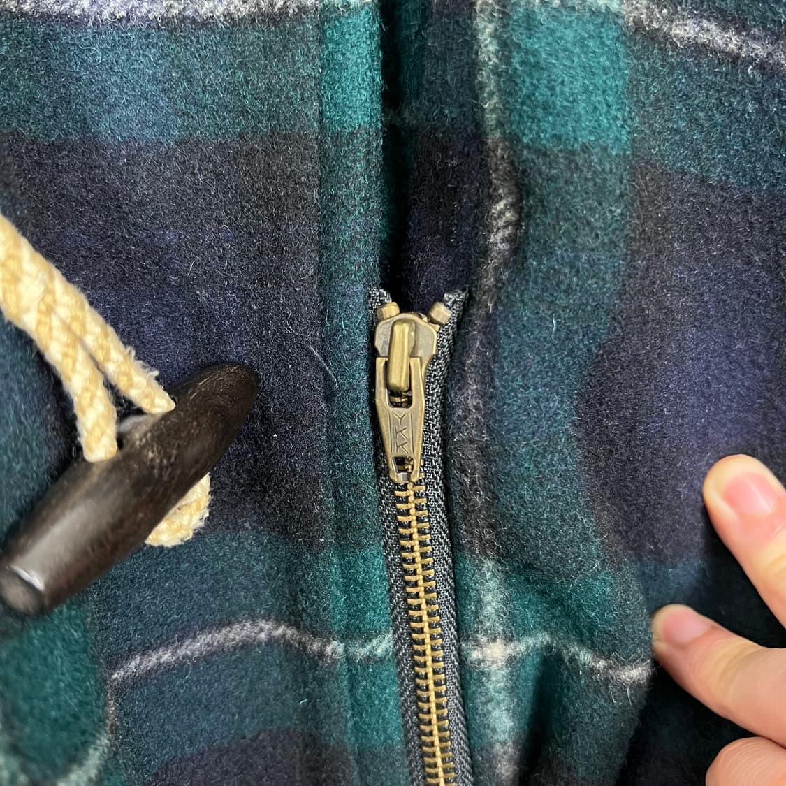 2000s PRL 폴로 랄프로렌 블랙와치 더플 코트 상품이미지4