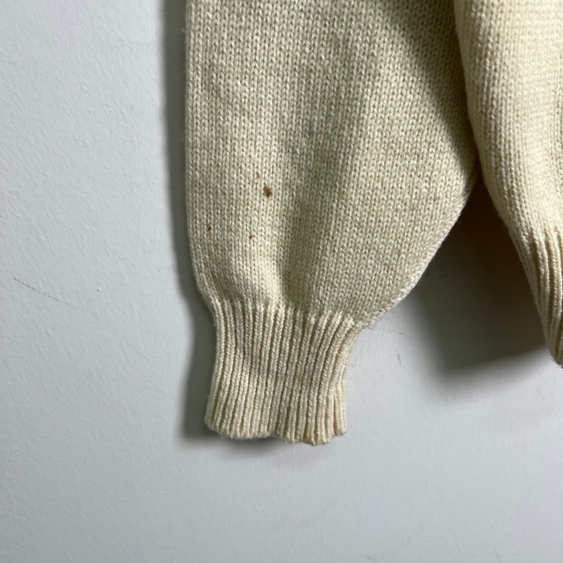 90's 꼼데가르송 옴므 아이보리 울 니트 스웨터  상품이미지8