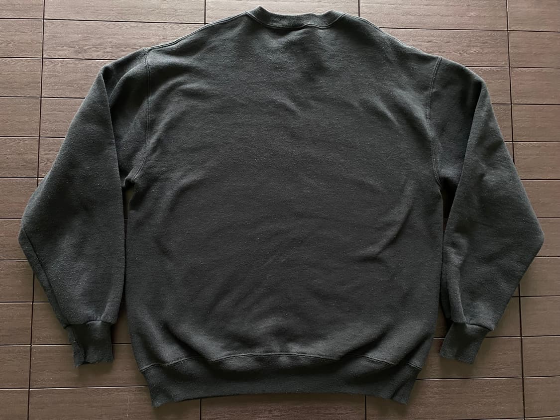 (XL) 90s 빈티지 러셀 스웻셔츠 블랙 USA 상품이미지2