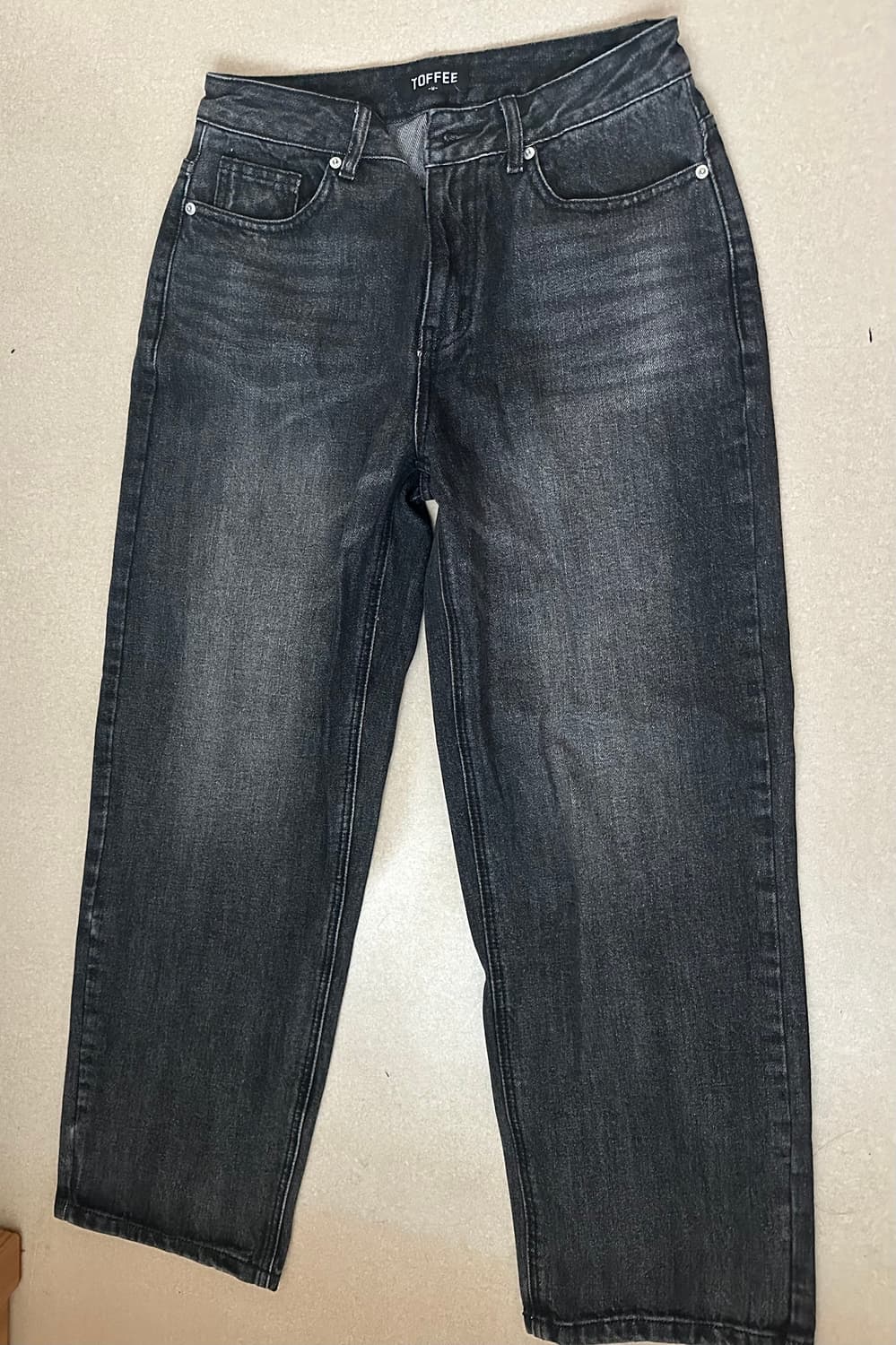 모어 와이드 데님 팬츠 (WASHED RAW BLACK) 상품이미지2