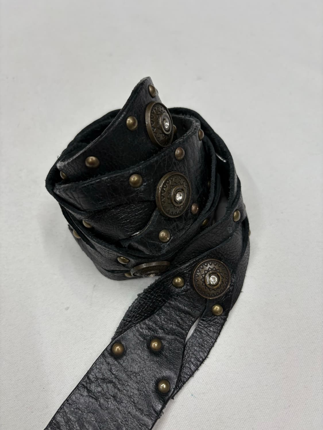 빈티지 웨스턴 웨이브 버클 벨트 상품이미지4