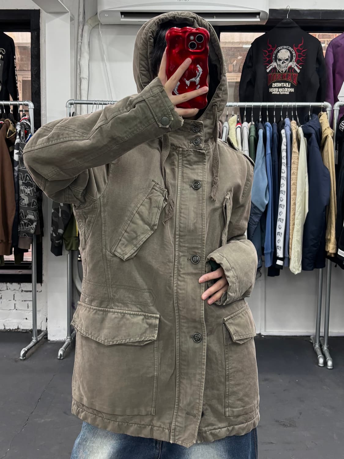 디젤 밀리터리 후드 자켓 상품이미지2