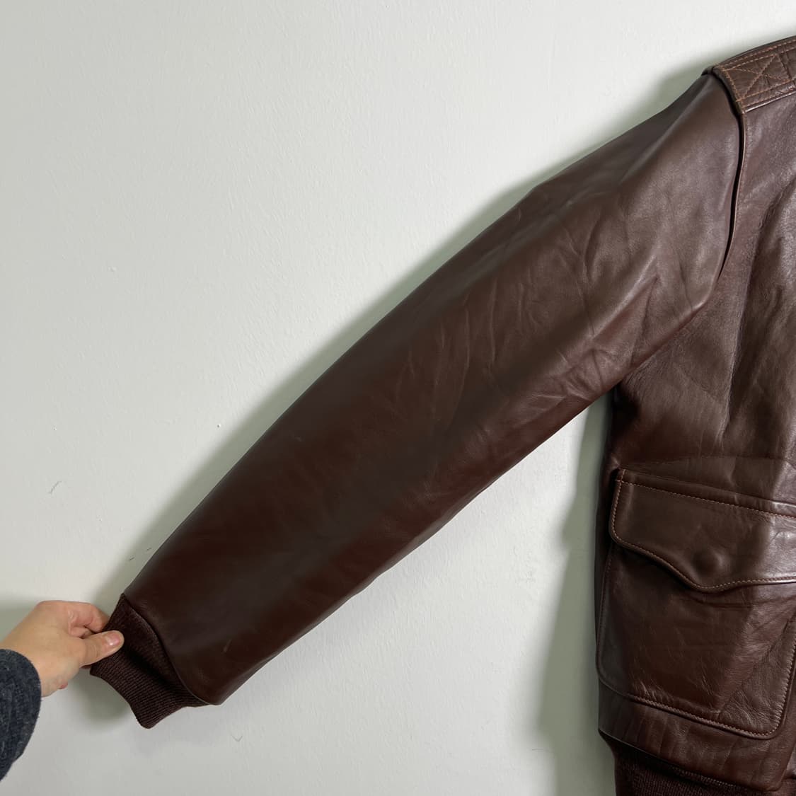 J.A. Dubow 복각 A-2 레더 플라이트 자켓 38 상품이미지7