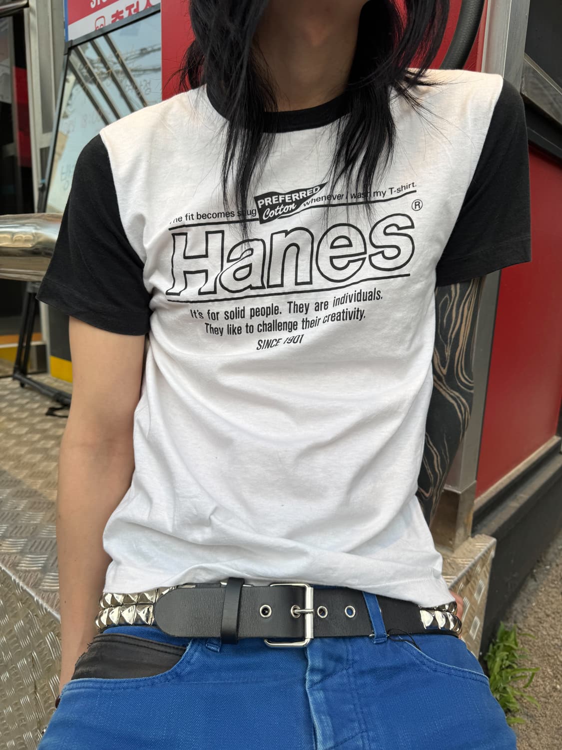 80’s Hanes Single Stitch Ringer T-shirt  상품이미지3
