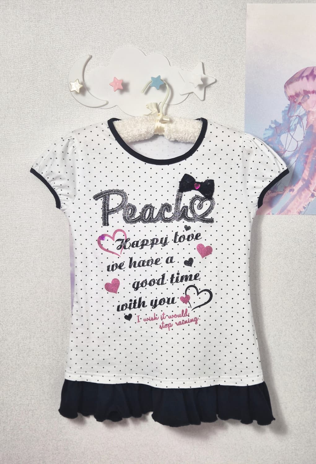 헤이세이 도트 큐빅 글리터 프릴 탑 히메갸루 트랄라라  상품이미지4