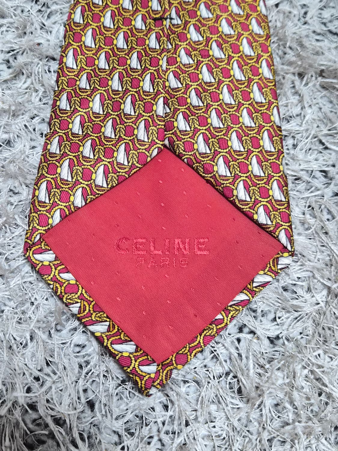 셀린느Celine 금장로고 패턴 넥타이 Free - N39 상품이미지3