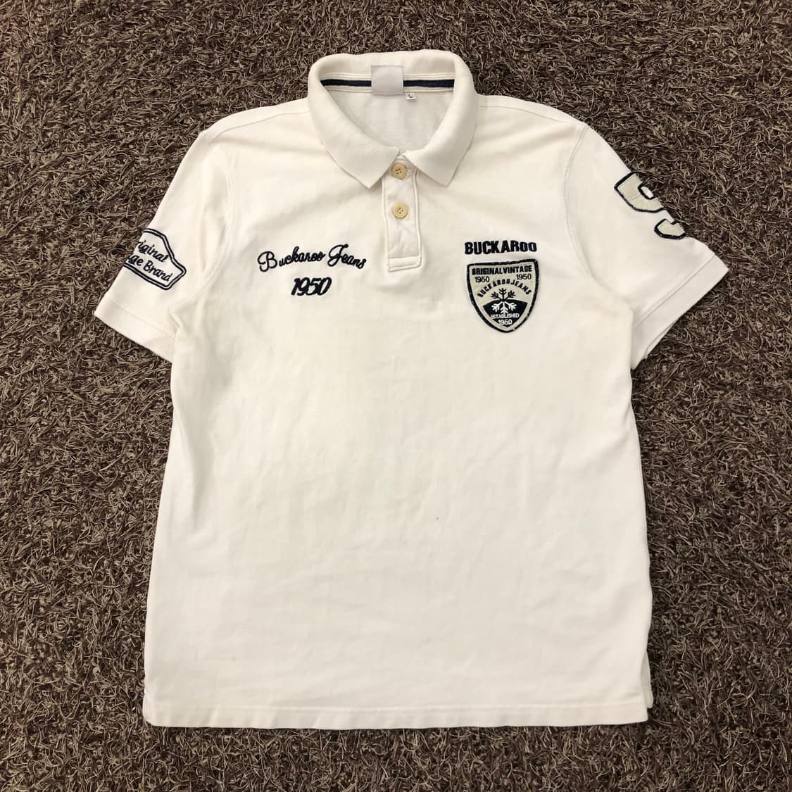 L 버커루 패치 카라 반팔 티셔츠 상품이미지1