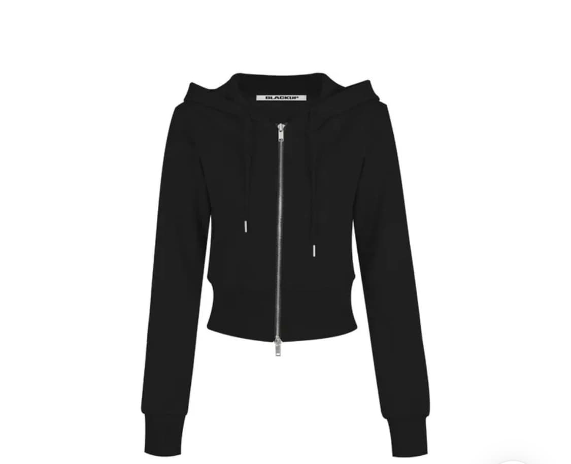 블랙업 [B-BASIC] 라이트 스웨트 슬림 후드집업 상품이미지1