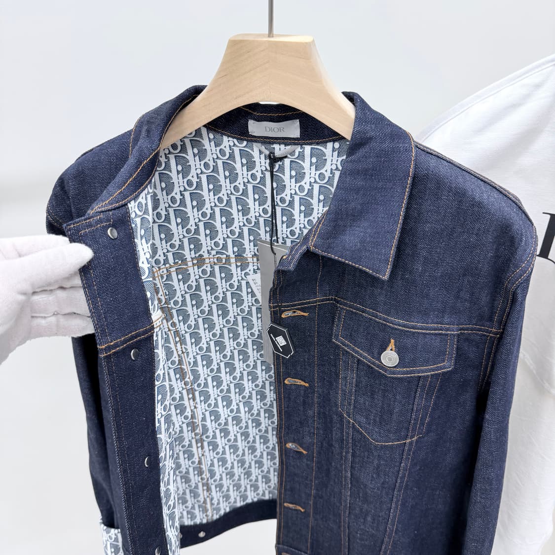 [미사용/선물가능] 디올 오블리크 데님 트러커 청자켓 50사이즈 상품이미지5