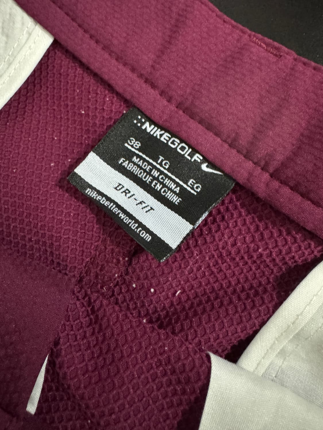 나이키 골프 와인색 스윙 팬츠 38.5인치 빅사이즈 상품이미지3