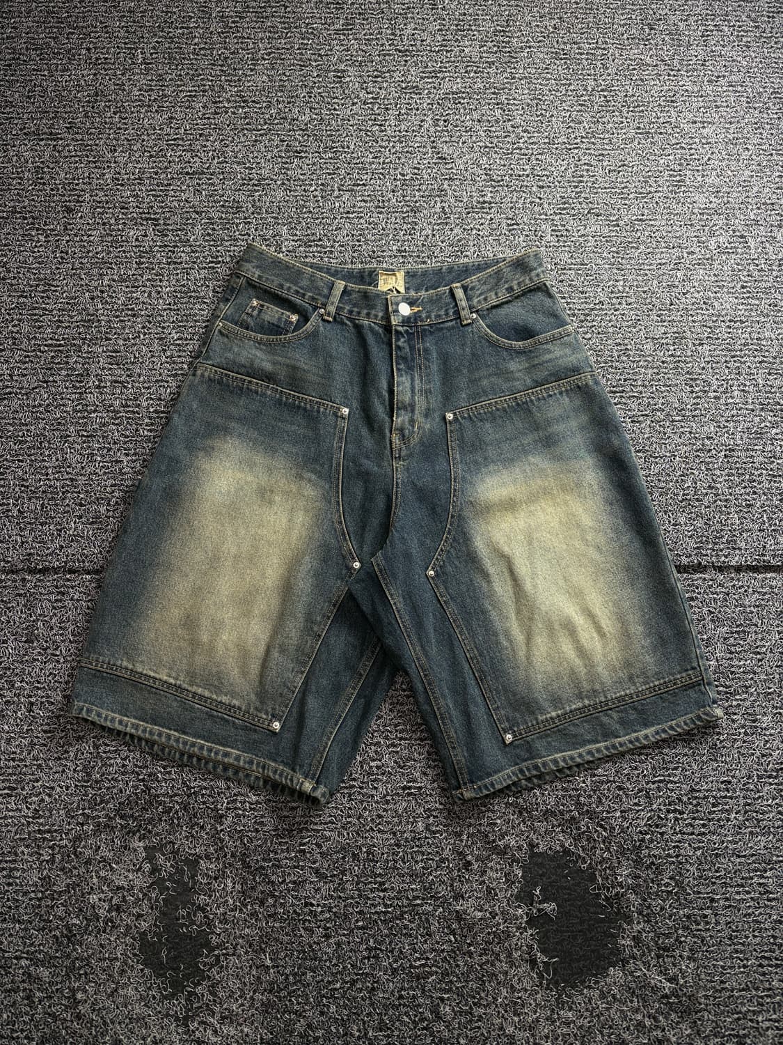 빈티지 데드스탁 워시드 더블니 버뮤다 하프 팬츠 3347 상품이미지2