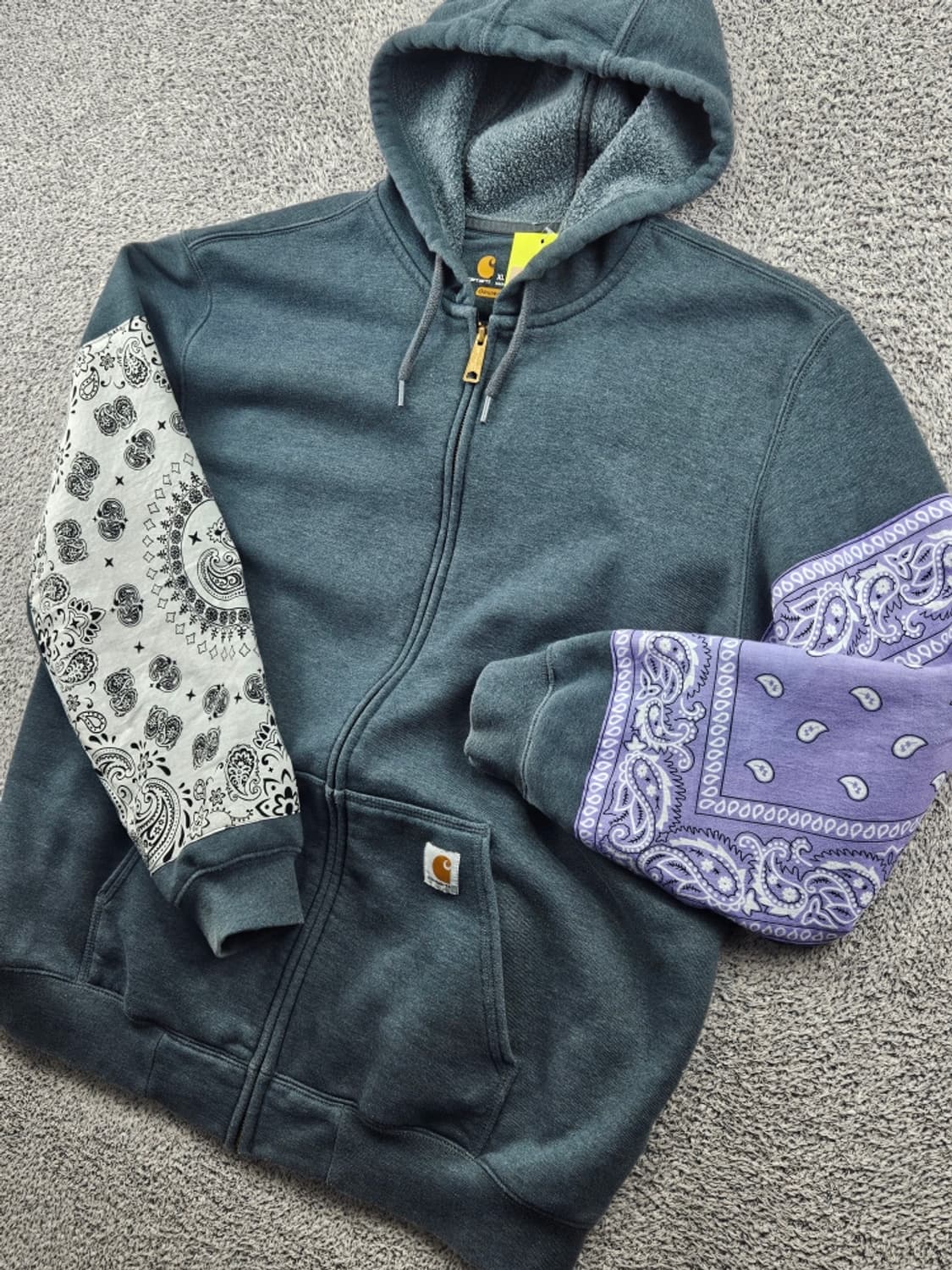 칼하트 페이즐리 반다나 커스텀 스웻 후드 집업 ( XL ) / 11488 상품이미지6