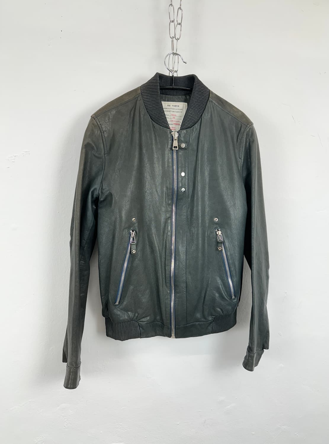 Intermezzo Faded Slim Leather Bomber 상품이미지1