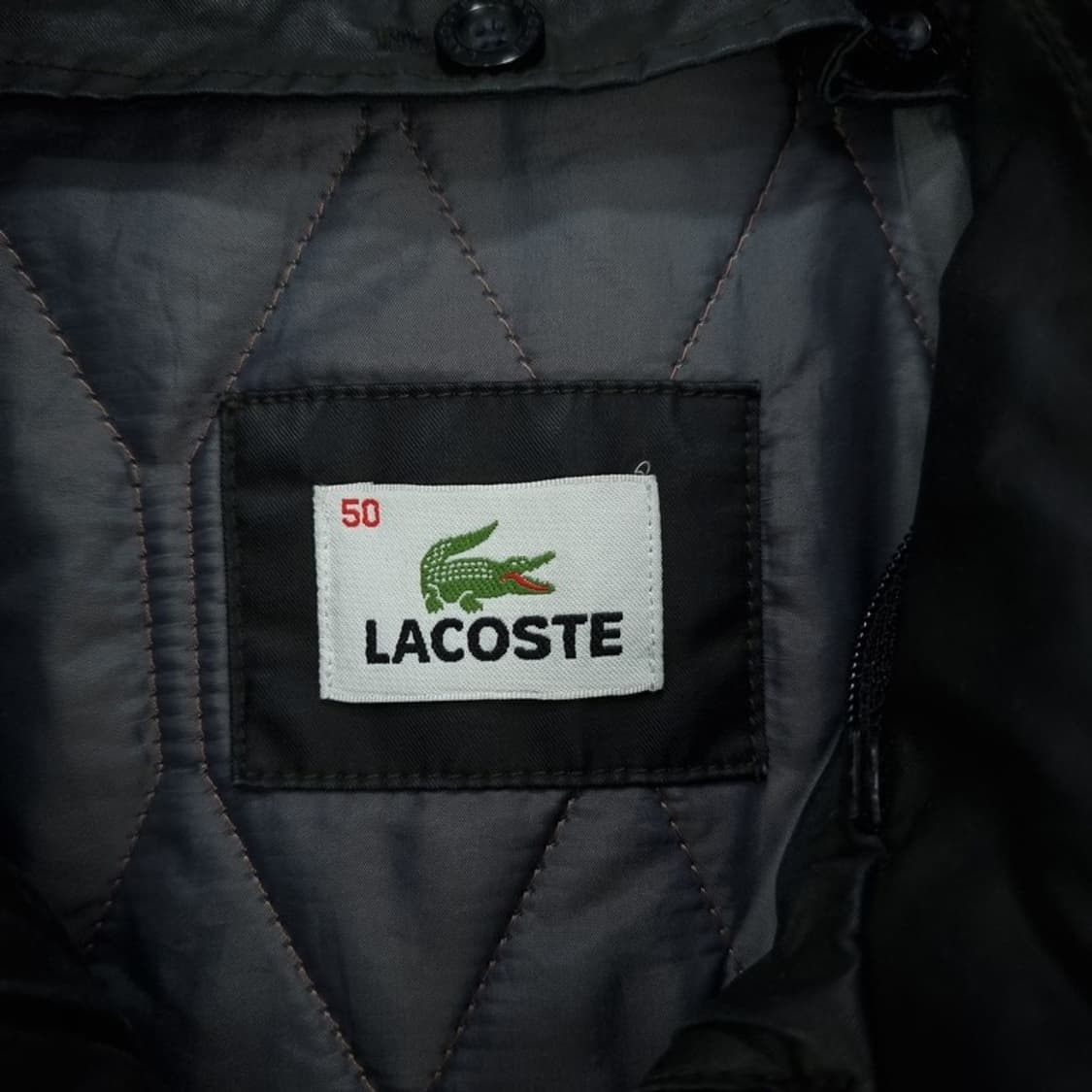 [라코스테] 로고 자수 코팅 집업 자켓 블랙 M19212 상품이미지8
