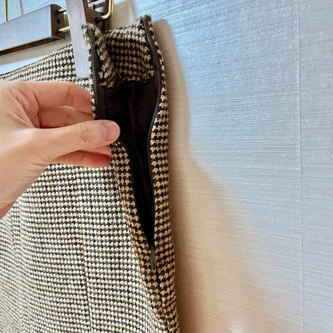 VALENTINO 레드 발렌티노 울 레이스 스커트 상품이미지4