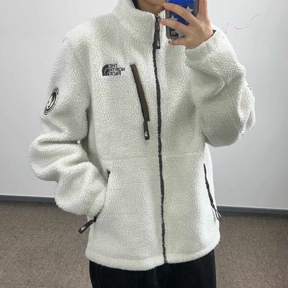 The north face 노스페이스 브라운 아이보리배색 후리스  상품이미지2