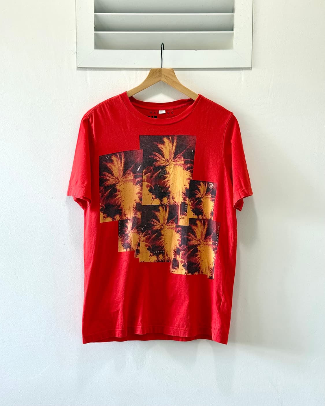 디젤 레드 팜트리 그래픽 티셔츠 상품이미지1