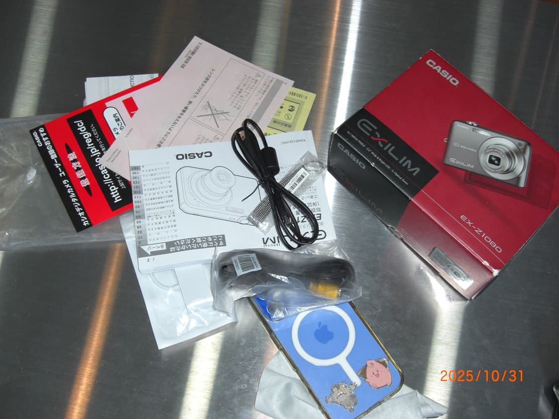 풀박/민트급/날짜표시)카시오 엑슬림 ex-z1080 빈티지디카 상품이미지10
