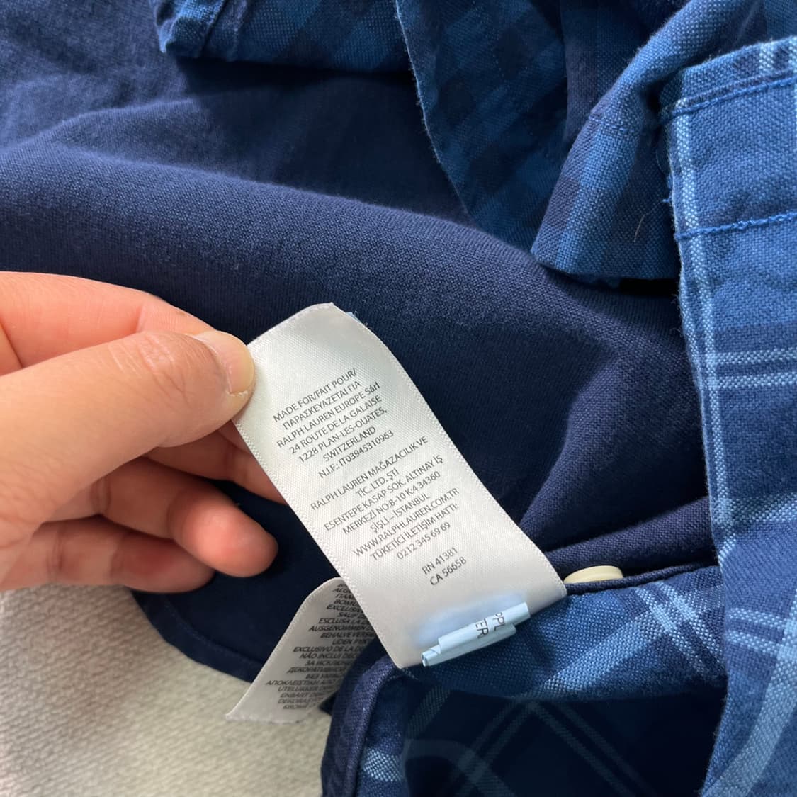 100 폴로랄프로렌 인디고 블루 패치 워크 셔츠 상품이미지7