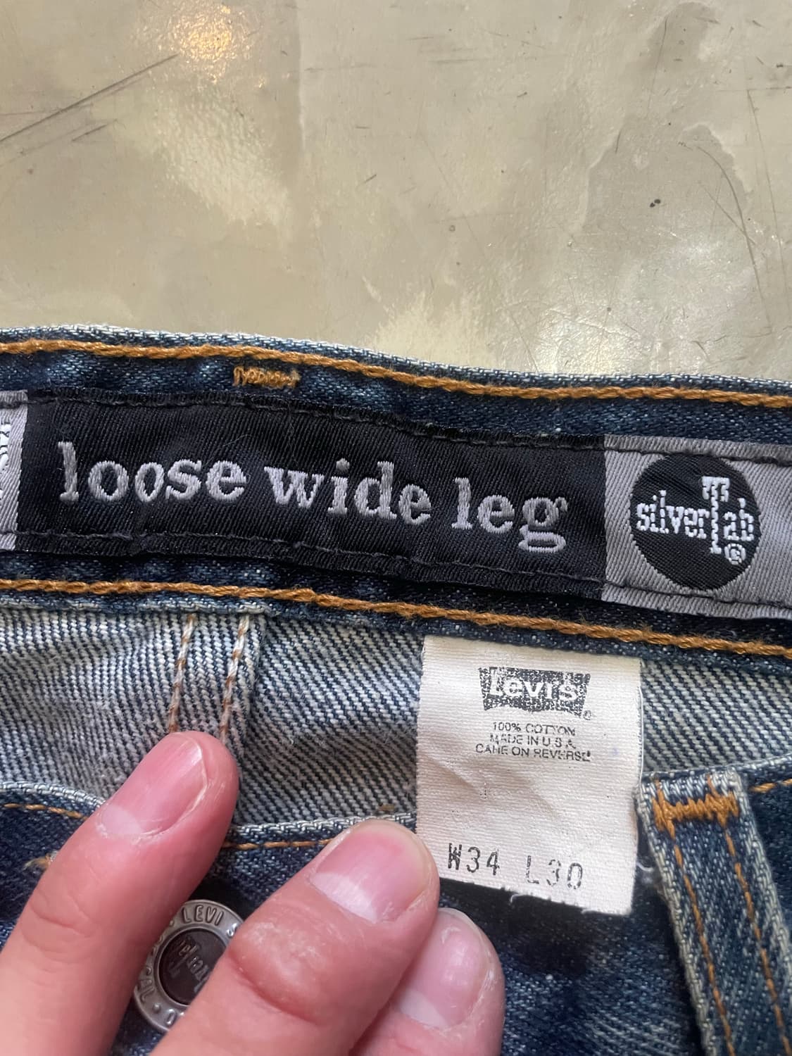 90’s 리바이스 실버탭 MADE IN USA Loose Wide Leg 상품이미지4