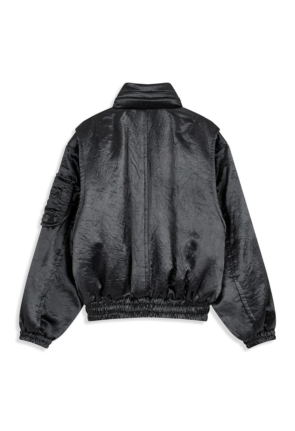 오픈와이와이 새틴 카고 봄버 차콜 상품이미지2