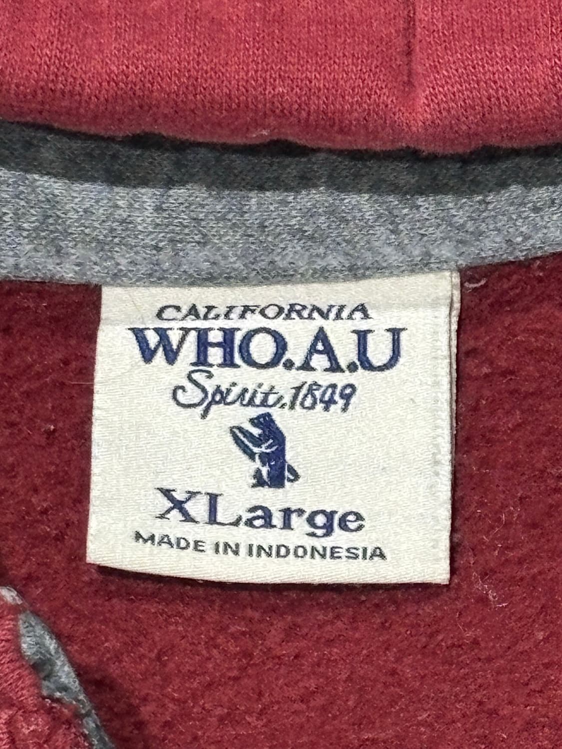 후아유 버건디 후드집업 상품이미지5