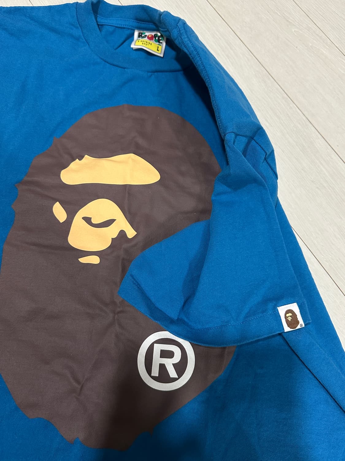 베이프 빅 에이프 헤드 티셔츠 블루 상품이미지2