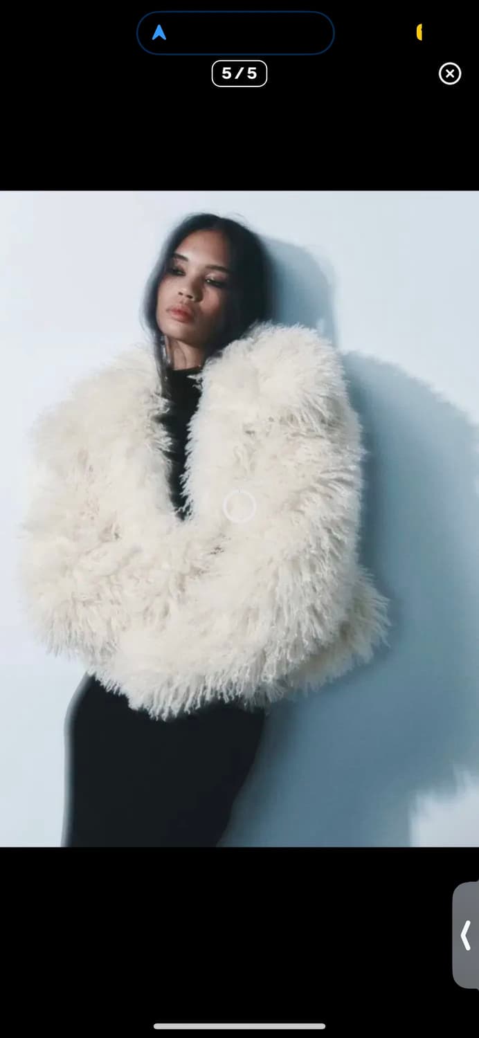 자라 아이보리 퍼자켓 새상품 상품이미지1