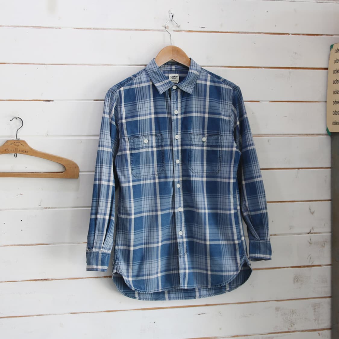 (착용컷) OSH KOSH 워크 체크 셔츠 (남성용 95)  상품이미지1