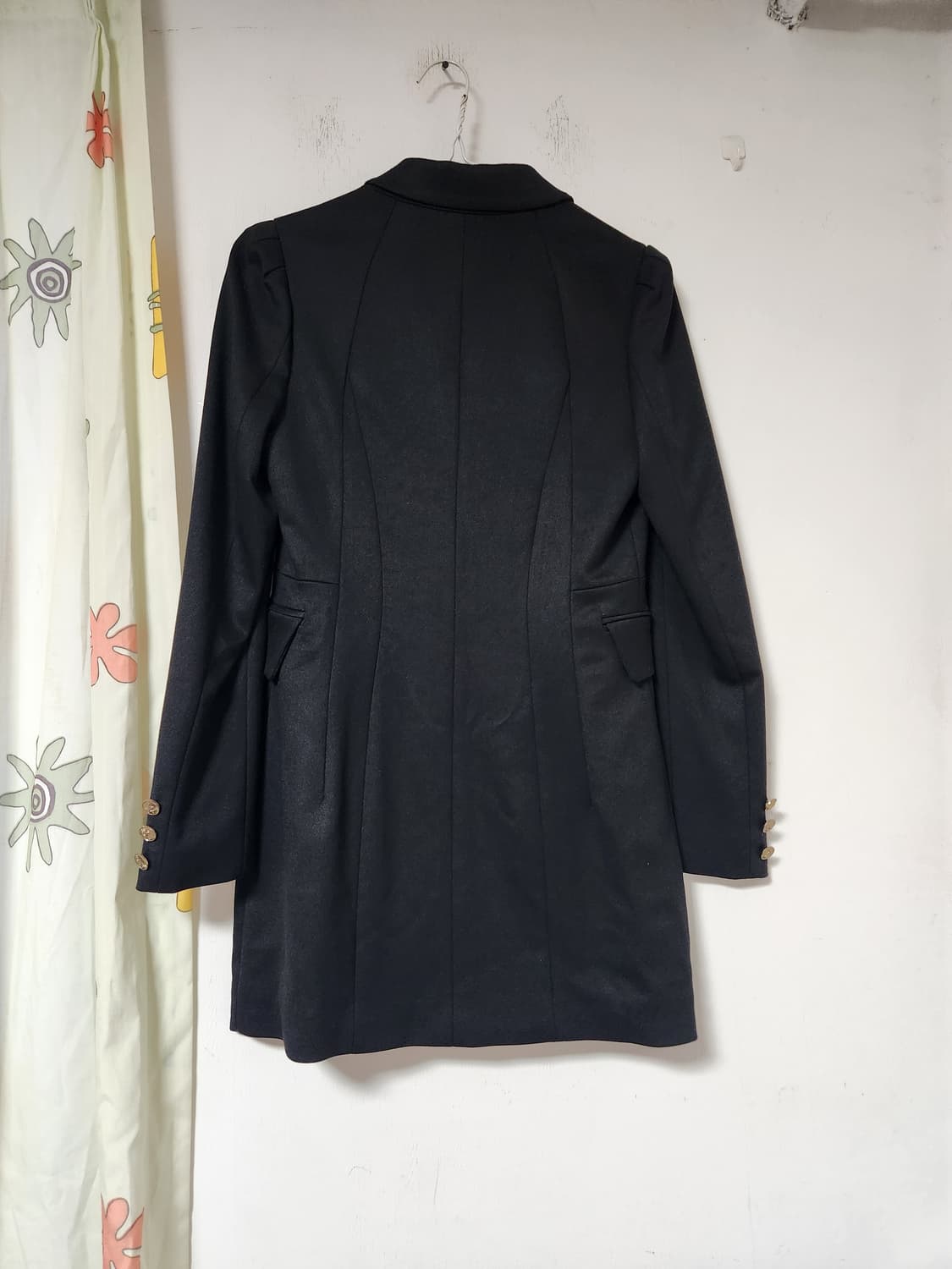 OZOC  블랙 금장 더블 버튼 간절기 코트55~66 상품이미지3