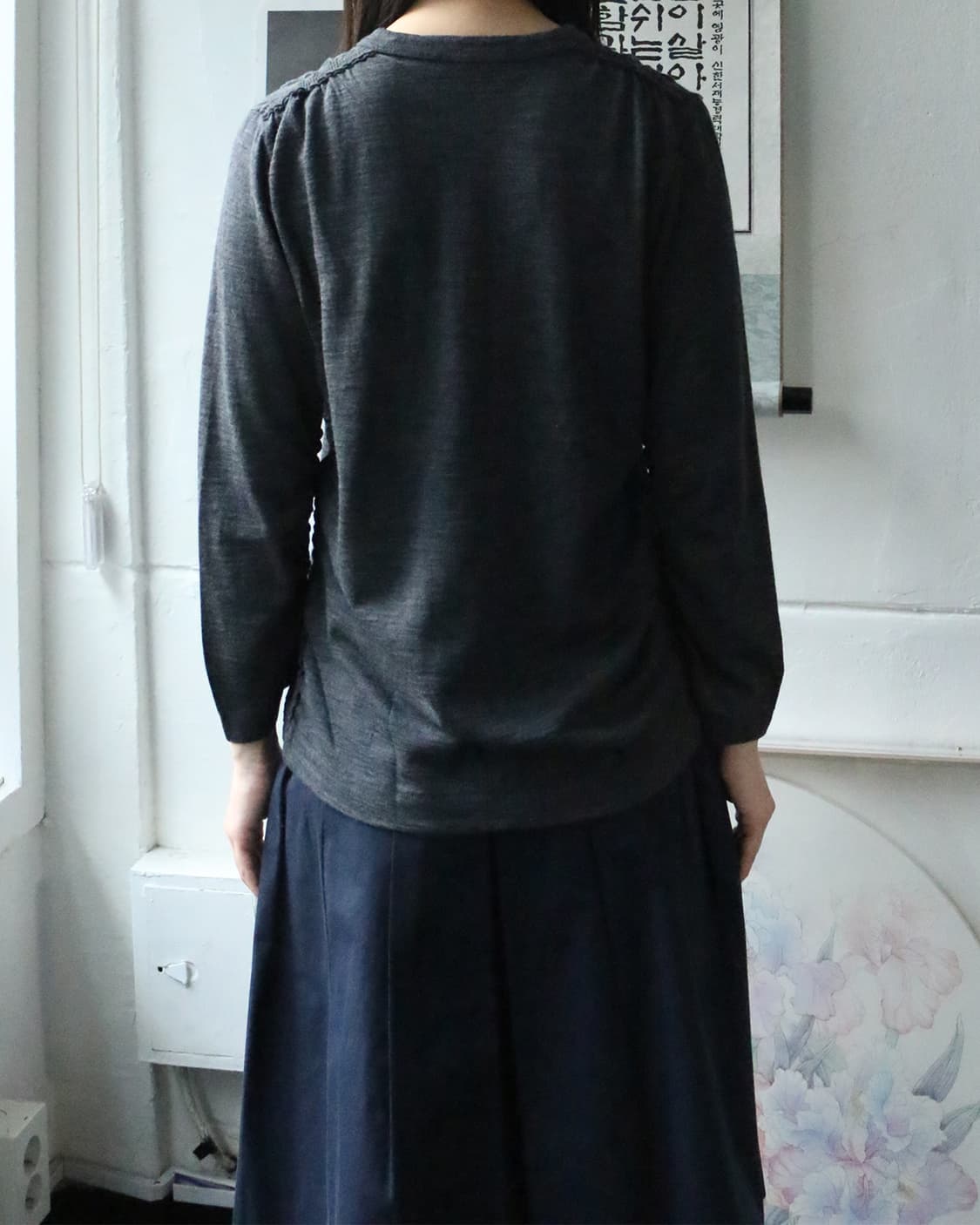 꼼데가르송 트리콧 울 사이드 셔링 가디건 상품이미지4