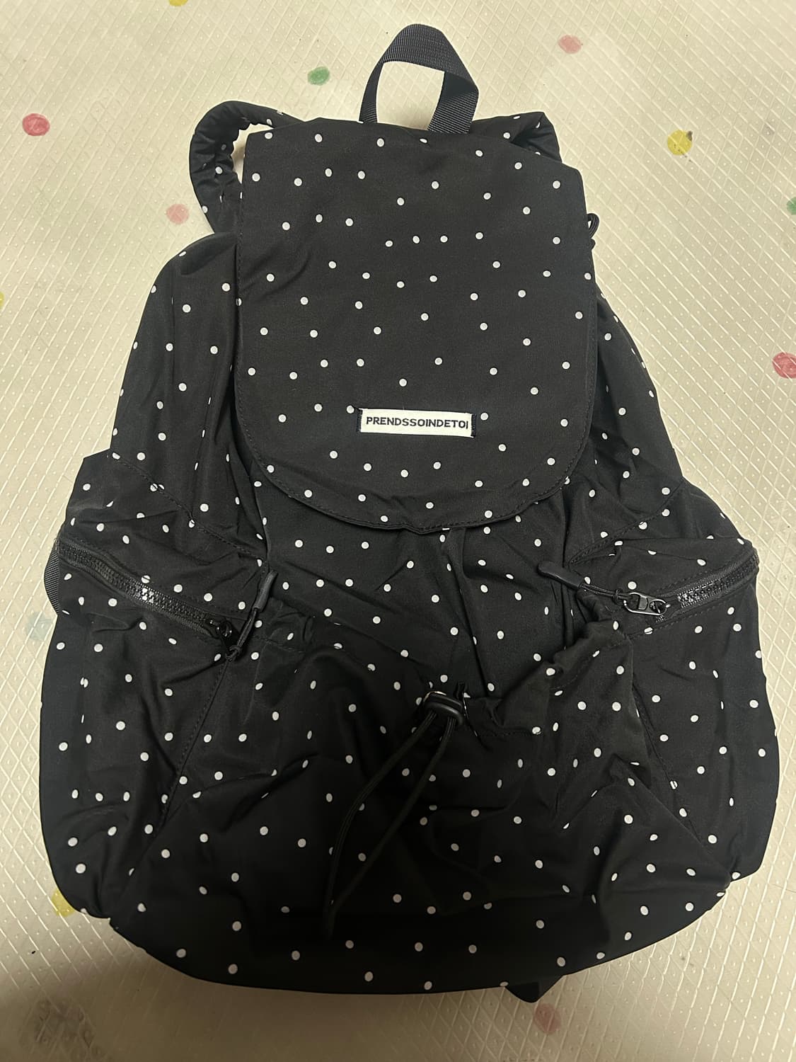 도트 블랙 백팩 상품이미지3