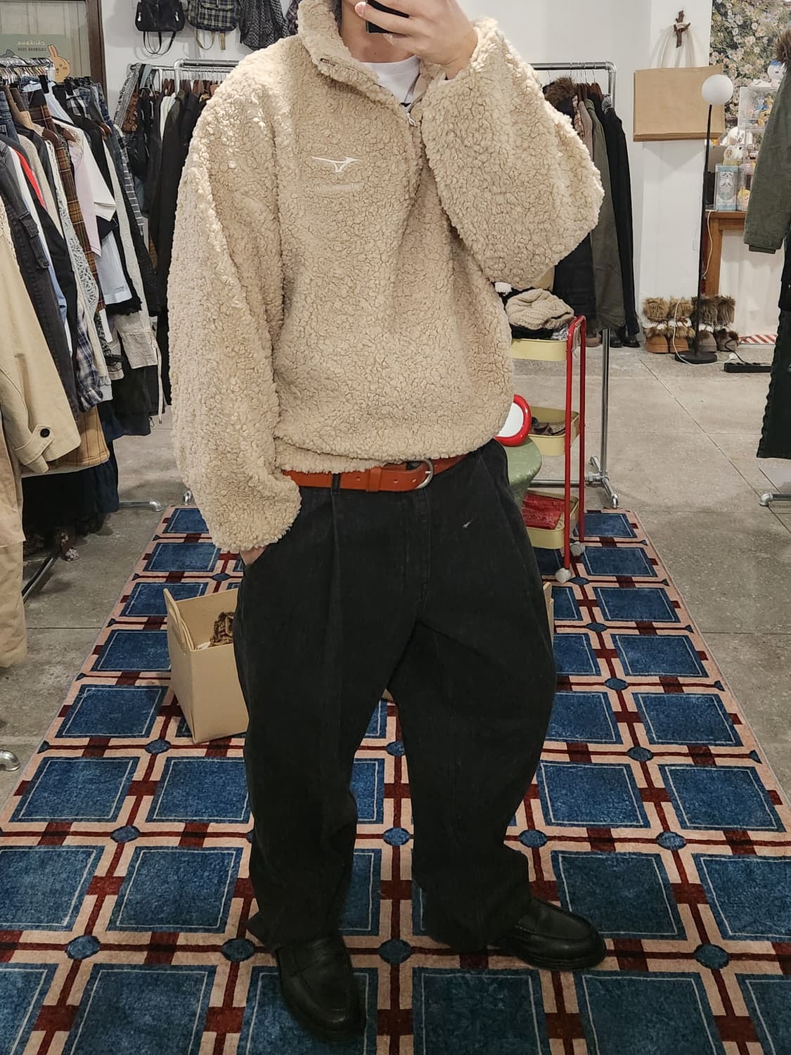 미즈노 x stu 플리스 하프 집업 (L) 상품이미지1