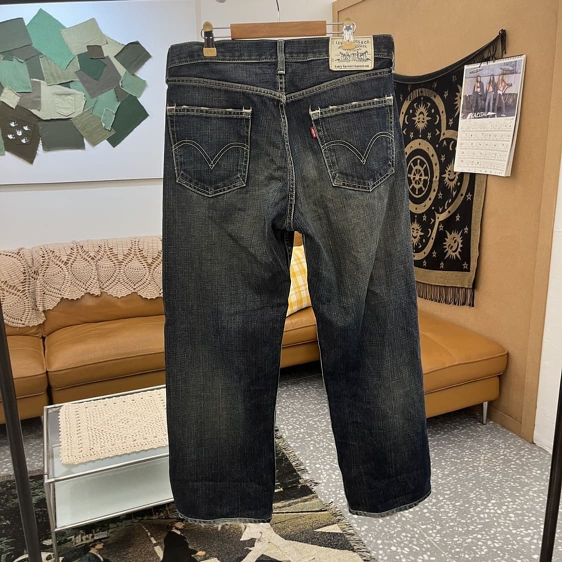리바이스 캐주얼 빈티지 일자핏 워싱 데님팬츠 32인치 C12686 상품이미지4