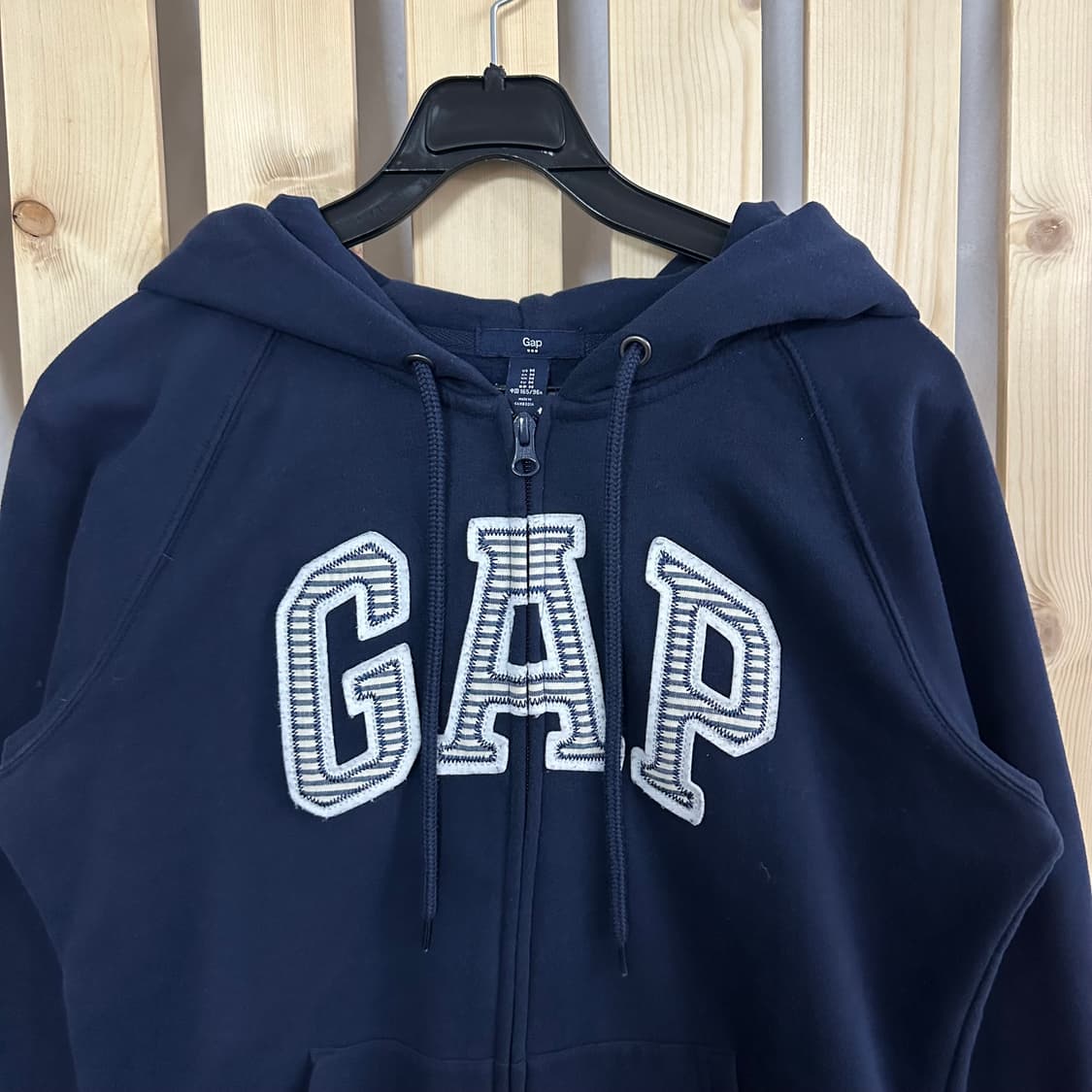 (M) GAP 갭 네이비 스트라이프 패치 후드집업 상품이미지2