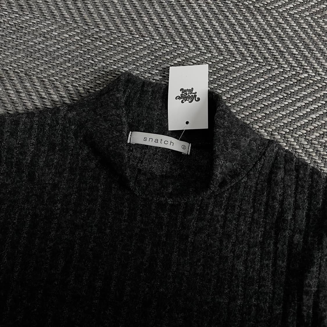 빈티지 골지 스웨처 챠콜 그레이o 3254 상품이미지5